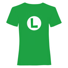 (M, Green/White) Super Mario Unisex Adult Luigi T-Shirt