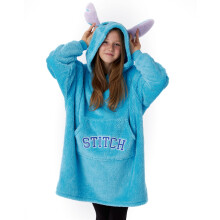 (9-13 Years) Disney Lilo & Stitch Blanket Hoodie (Girls Blue)