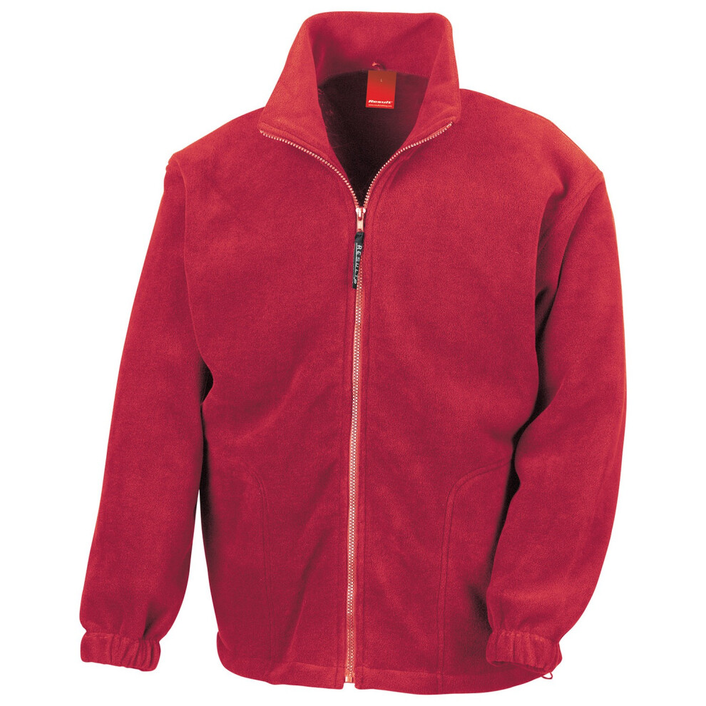 Result (M, ) Mens Polartherm Fleece Jacket Red