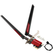 Carte Réseau PCIe WiFi 6 AX1300M Double Bande 2,4 GHz/5 GHz avec 5.3 pour Windows 10/11