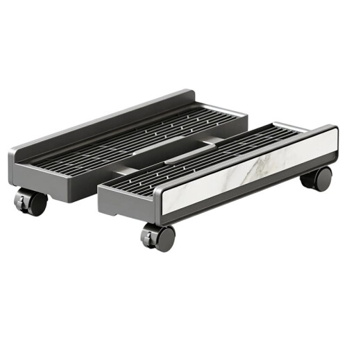 Carrello per Computer Regolabile con Ruote, Supporto Mobile da Pavimento per CPU e PC Desktop da Gioco.