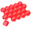 Red Hub Nut Covers 20PCS ABS Plastic 6