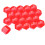 Red Hub Nut Covers 20PCS ABS Plastic 11