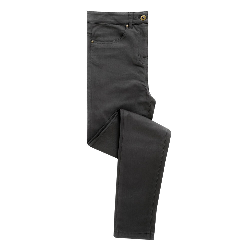 (14R, Charcoal) Premier Womens/Ladies Performance Chinos