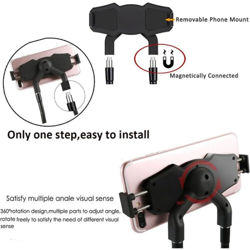 Lazy Neck Phone Holder Hand-Free Rotating Vertical Horizontal Gooseneck Multiple Function Mounts Multi Angle Holder 2