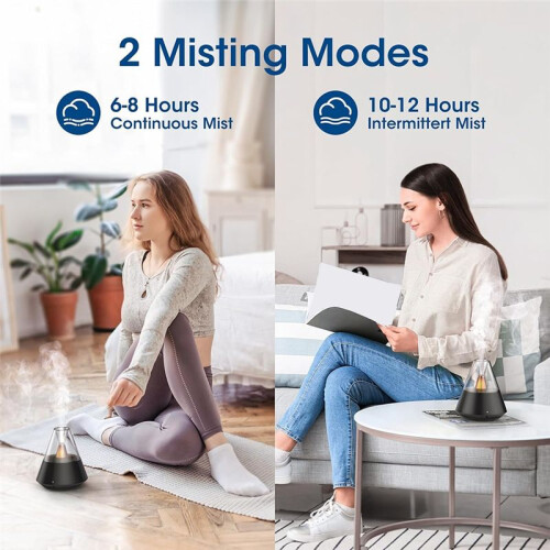 Essential Oil Diffuser,Modern Style Aroma Diffusers with Remote Control, USB Powered 150ml Ultrasonic Mist Aromatherapy Black 2