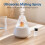 Essential Oil Diffuser,Modern Style Aroma Diffusers with Remote Control, USB Powered 150ml Ultrasonic Mist Aromatherapy White 4