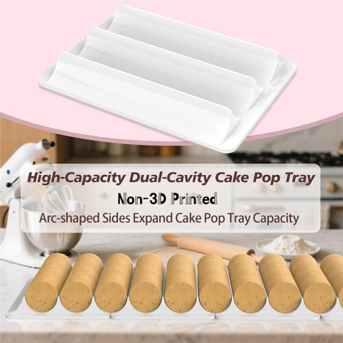 Circle Cake Mold Tray High-Capacity Dual-Cavity Cake Tray Smooth Easy-Clean 2