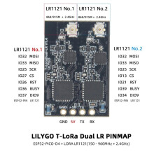 LILYGO Módulo 915Mhz T-Lora Dual LR ESP32--D4+LORA LR1121 Compatível com A Plataforma de Controle de Voo ExpressLRS