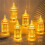 6 PeçAs de Luzes de Lanterna de Vela Do Ramadã,  Luzes de Lanterna de Ouro de 6,1 Polegadas, Luzes Decorativas de Lanternas Suspensas Mubarak 8