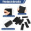 4 Pcs Universal Foam Handle Cover with Hook and Loop Straps,Handle Covers Bicycle Handlebar Replacement 3