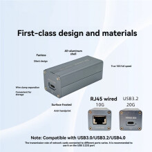 Tarjeta Ethernet 10G USB3.2 con Chip RTL8159, Tarjeta Ethernet Externa USB-C de 10 Gigabit para /USB4/3.2/3.0