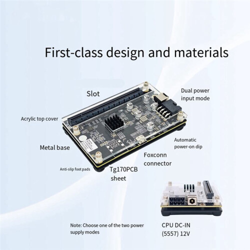 40 Gbps Extern GPU-Docka -Kompatibel 3/4 Till PCIe Grafikkort Stöder RX4090 RX6900 för Bärbar Dator 2