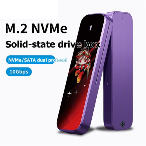 Custodia M2 SSD NVME  Dual Protocol M.2 A USB-C Involucro SSD 10Gbps USB3.2Gen2 Supporta Chiavi M e B+M 1
