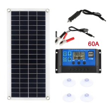 (with 60A Controller) 1000W Solar Panel 12V Solar Cell With 60A 100A Controller Solar Charge for Phone RV Car MP3 PAD Charger Outdoor Battery Supply