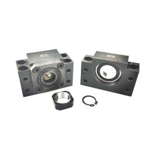 Kit de Suportes para Fuso de Esferas BK20 BF20 com Blocos de Rolamentos de Extremidade Reforçados e Anel de Retenção com Porca de Travamento para