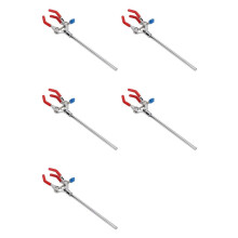 5X Pince de Laboratoire 28 cm 3 Broches Style Doigt Tête Recouverte de Caoutchouc Pince de Laboratoire Pince D'Extension de Bécher à Condensateur
