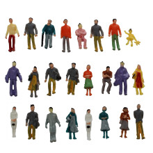 24pzs Pasajero ferroviario de modelo de tabla de  pintado colorido Escala de figuras (1 a 87)
