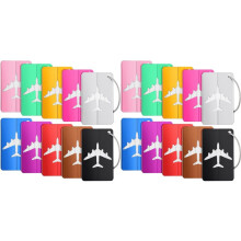 20 Pieces Luggage Tags Business Card Holder Aluminium Metal Travel ID Bag Tag for Travel Baggage Luggage Identifier