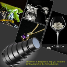 3X Conical Snoot with Honeycomb Grid 15Pcs Color Filter Kit for Bowens Mount Studio Strobe Monolight Photography Flash