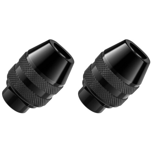 2X Drill Chuck, 1/32 to 1/8 Replacement 4486 Drill Keyless Bit Chuck Shaft Rotary Tool Quick Change Adapter Kit