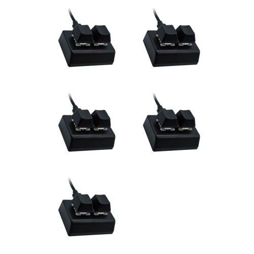 5X 2 Keys Macro Programming Keyboard RGB  Keyboard Gaming Drawing Red  Custom Keyboard OSU Gaming Keypad,Black