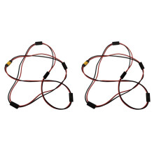 2X E-Bike Power Verlengkabel XT60 / Vrouw Naar Conector Plug 14Awg Hittebestendige Siliconen Kabel, 1M