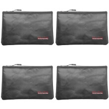 4X Bärbar Brandsäker Vattentät Dokumentkuvert Arkivmapp Kontantpåse Brandsäker Pengapåse Lipo Safe Bag B