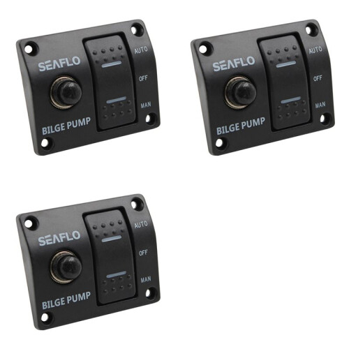 3X Bilge Pump Control  Automatic Pump Marine Panel  3-WAY  Panel for Bilge Pump