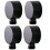 4X Codo de Suministro de Pared, Accesorios de Conector de Manguera de Ducha de Montaje en Pared Negro 1