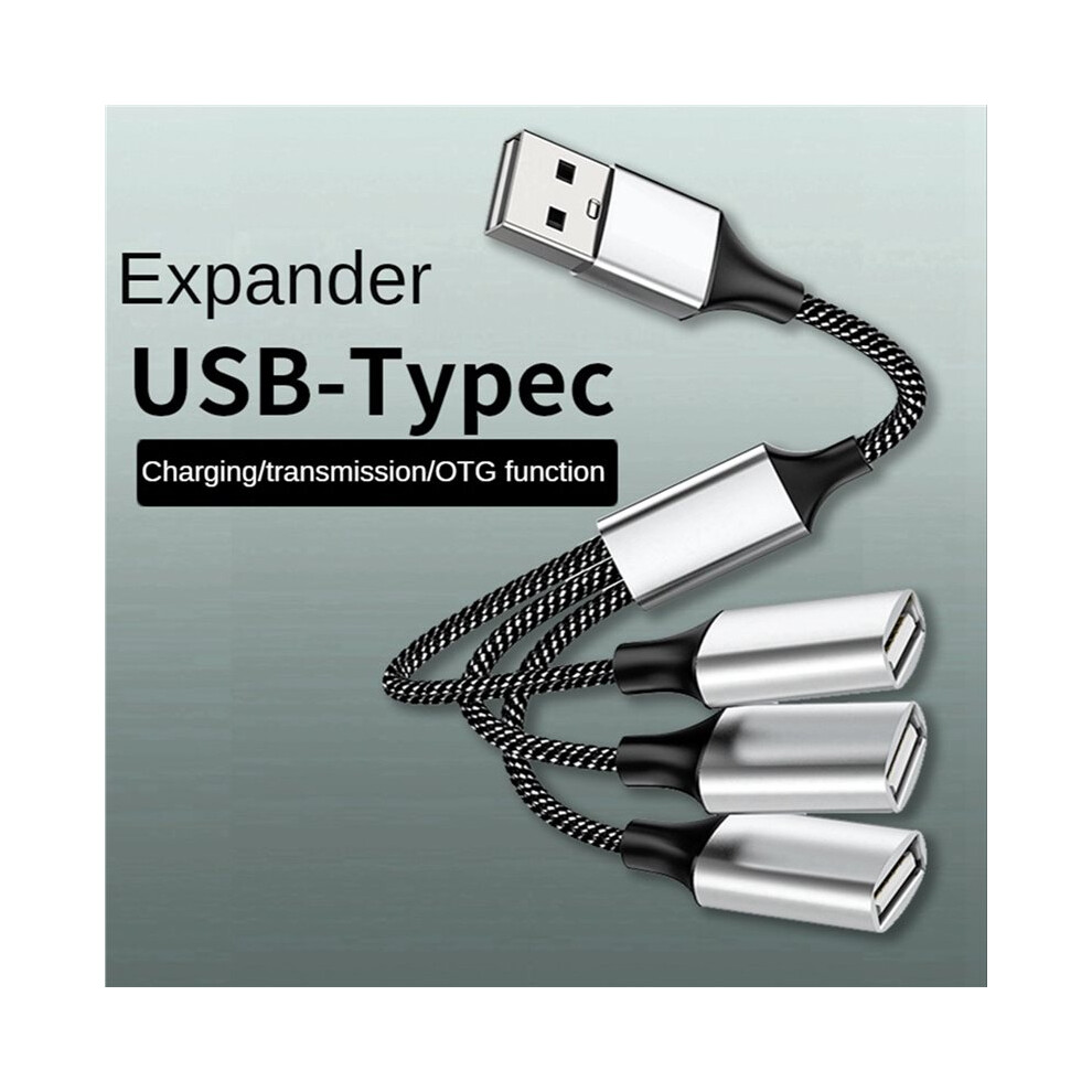 2X Usb To Usb 2.0 Triple Usb Port Hub Otg Adapter Cable Charging Convertor Usb Extension Splitter, Usb A To 3 Usb 6032967371903