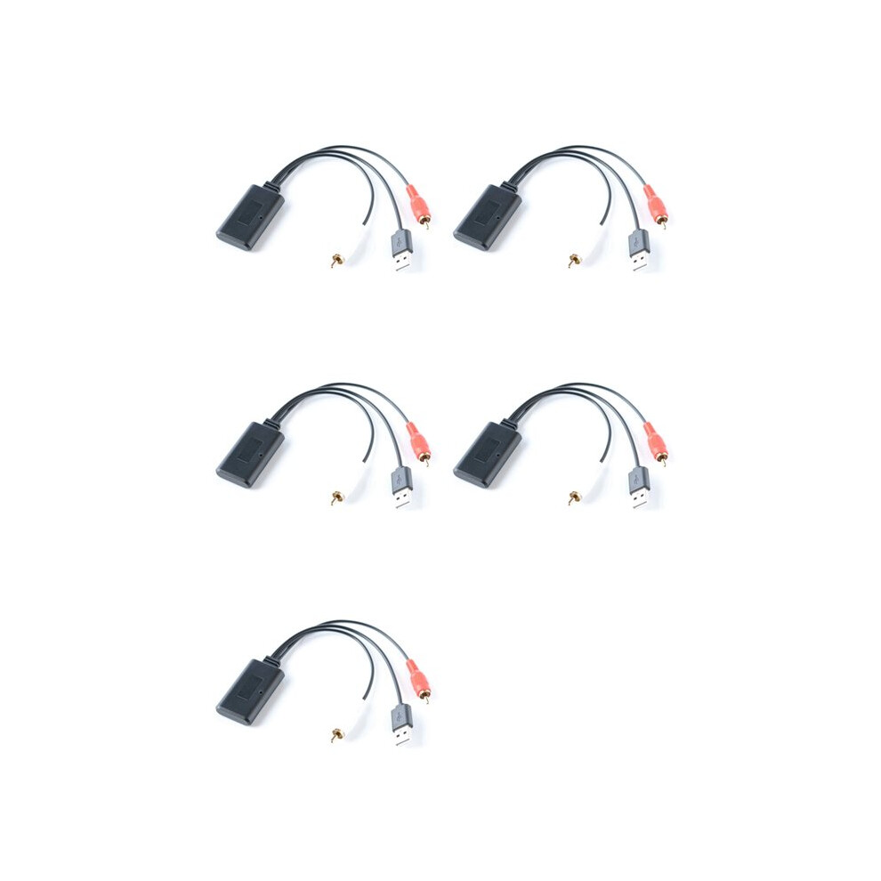 5X Car Universal Wireless Module Music Adapter Rca Aux Audio Cable Usb Powered 6033073604015