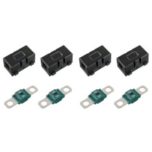 4 X ANS-H Car Fuse Holder and 4 X High Current Bolt Midi Fuses 40A Amp for Cars, Trucks, Vehicles 40A