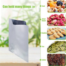 100 Piezas Bolsas de Papel de Aluminio Mylar de 3 Tamaños, Bolsas Planas de Aluminio para Sellado Térmico Bolsas de Almacenamiento Bolsa para