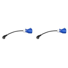 2X EV Charger Female Plug 3 Pins Adapter Waterproof Connection WallMount Socket 32A 1Phase 7KW Portable Charger EU Plug