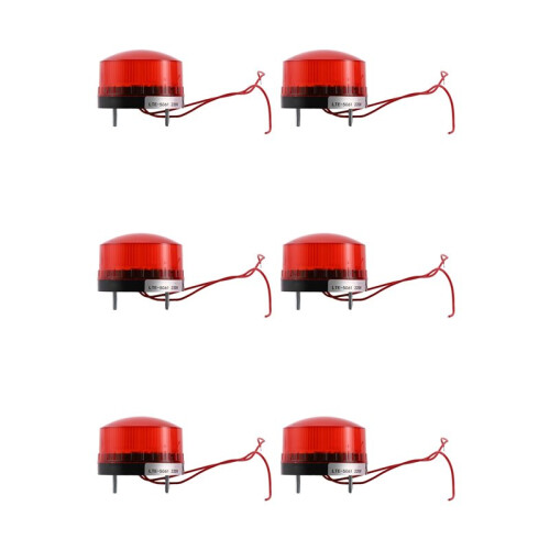 6X Lâmpada de Aviso de Acidente AC 220V LED Industrial Flash Strobe Light LTE-5061 de 1