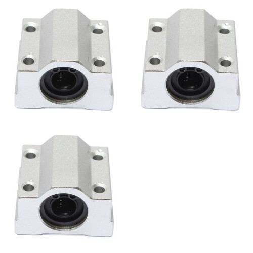 3X SCS10UU 10mm Linear Motion  Bearing Slide Bushing Block Silver