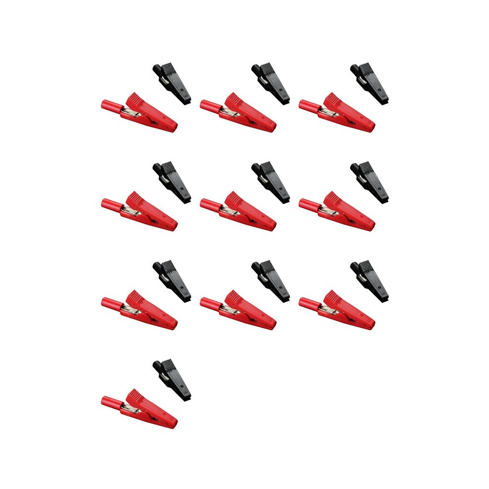20X Insulated Alligator Clip Connector Clamp Testing Probe Red+Black 4713765881130