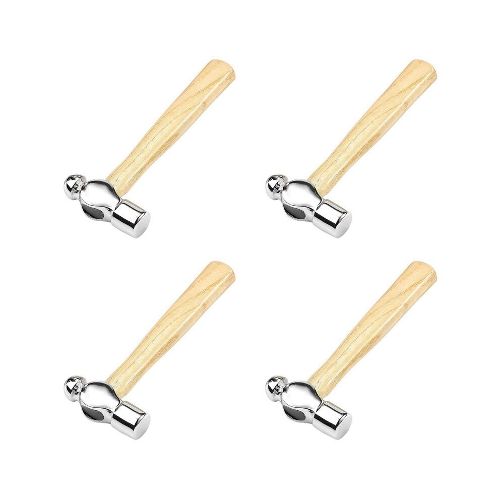 4X Wooden Handle Round Hammer Home Installation Small Hammer Walnut Hammer 0.25P Woodworking Hammer  Hammer-image-OPC-PVS2MTR-NEW