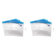 10PCS Reusable Vacuum Food Storage Zipper Bags for Electric Handheld Vacuum Sealer Pump,22 X 21 cm