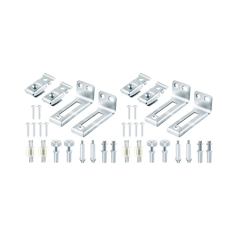 4X Bi-Fold Door Hardware Repair Kit, Closet Door Hardware For 3/8 Inch Thick Doors,With Top And Bottom Pivots 6033073636740
