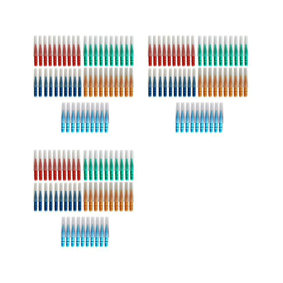 150Pcs Interdental Brush Dental Tooth Flossing  Oral Dental Hygiene Flosser Toothpick Cleaners Tooth Cleaning Tool