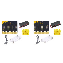 2X BBC Microbit Go Start Kit Micro:Bit BBC Programmeerbare Learning Development Board met Beschermhoes voor Doe-Het-Zelfprojecten