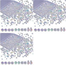 1800 Piezas de Cuentas de Vidrio para la Fabricación de Joyas Cuentas de Cristal con Caja Contenedora Cuentas de Vidrio A Granel DIY Collar Pulsera