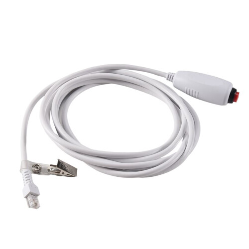 2X Nurse Caller Cable 6P4C Nurse Call Device Emergency Call Universal Replacement Cable 3 Meters with Push Button 2