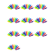 Plastic Kazoos Musical Instruments with Kazoo Flute Diaphragms for Gift, Prize and Party Favors 5 Colors (100 Pieces)