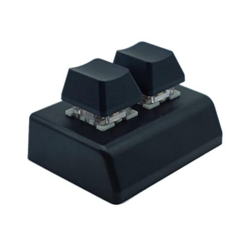 5X 2 Keys Macro Programming Keyboard RGB  Keyboard Gaming Drawing Red  Custom Keyboard OSU Gaming Keypad,Black 2
