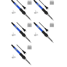 5X Soldering Iron Kit, 60W Soldering Soldering Iron Kit, Adjustable Temperature Solder Iron with 25 Iron Tips US Plug