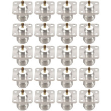 20X N Type Female Jack RF Coax Connector 4-Hole Panel Mount with Solder Cup,Silver