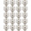 20X N Type Female Jack RF Coax Connector 4-Hole Panel Mount with Solder Cup,Silver 1